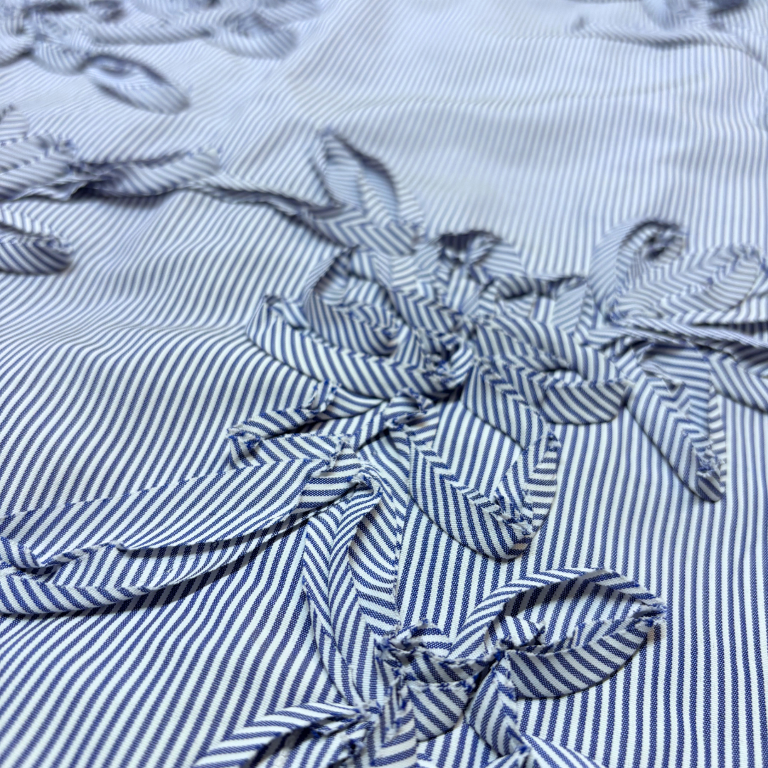 3D Floral Stripe