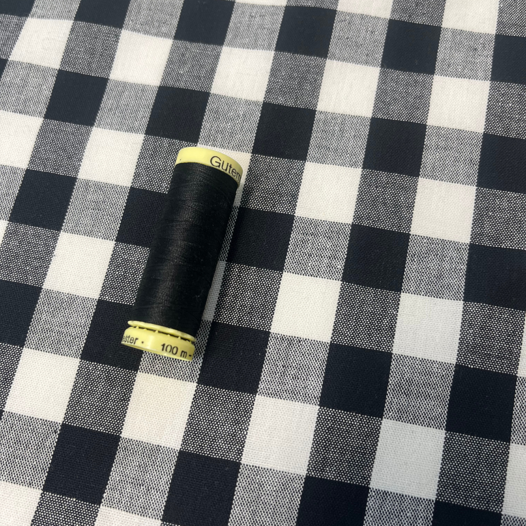 Black and White Gingham Check