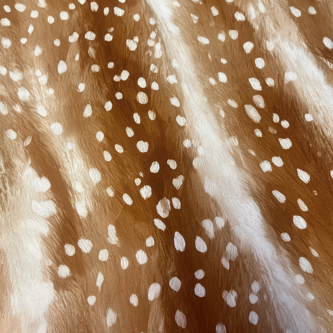 Deer Print Viscose Sateen