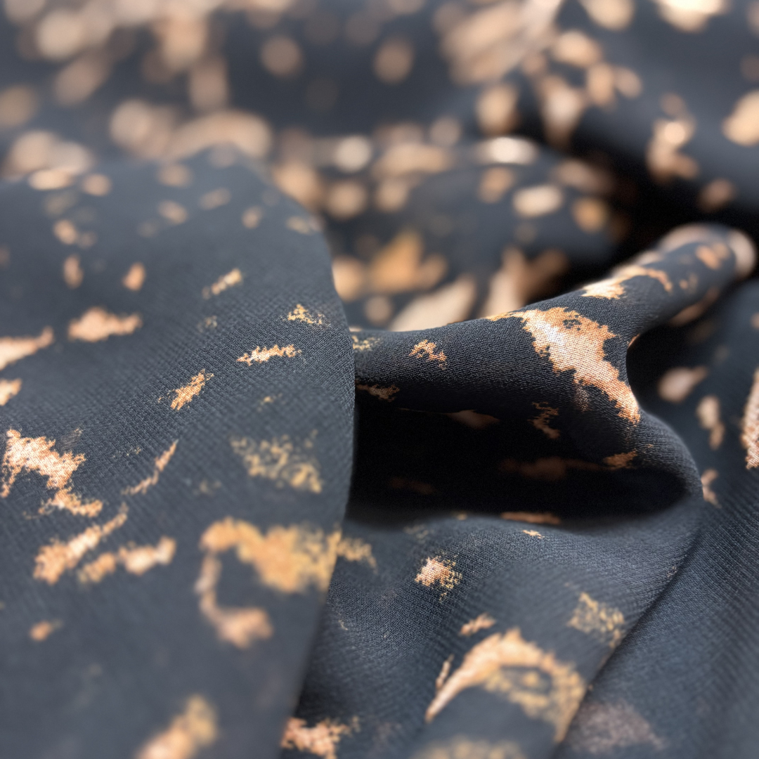 Black Brown Chiffon