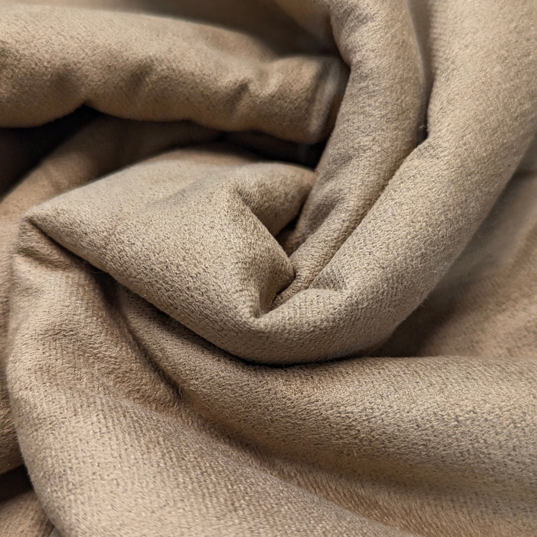 Light Brown Teddy Backed Suedette