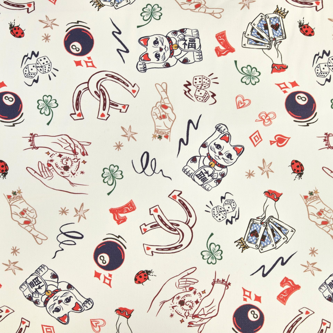 Fabric Godmother Fortune Denim - Ivory