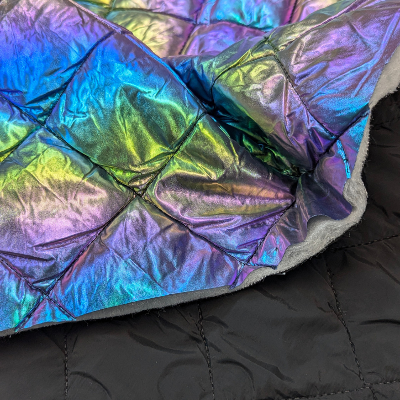 Quilted Rainbow Iridescent Coating