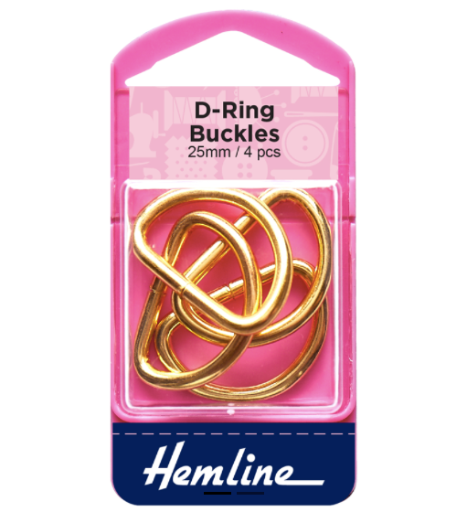 Hemline | Metal D-Rings 25mm