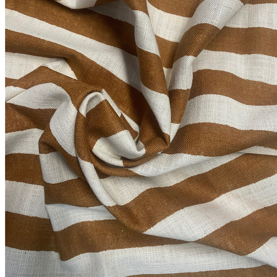 Linen Like Slub Stripe | Sevenberry | Two Colours