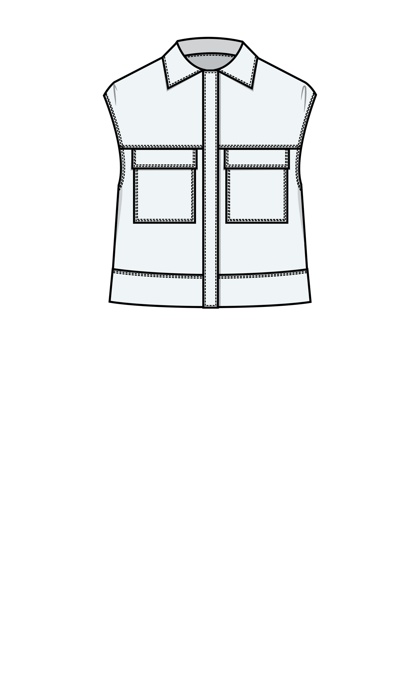 PUFF AND PENCIL | Topstitch Vest x Box Sleeve PDF Pattern Bundle