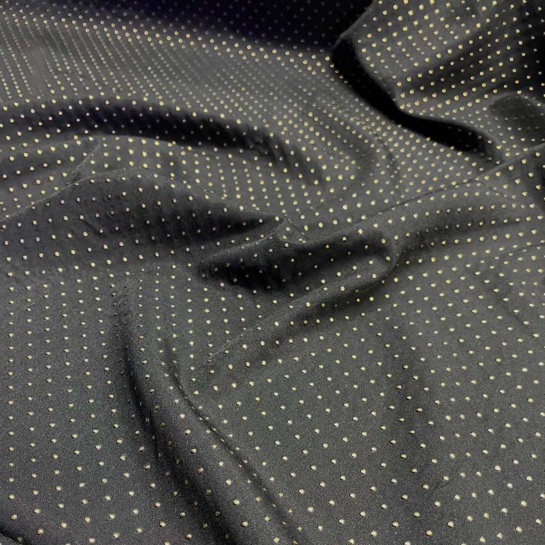 Black & Gold Spotted Fabric