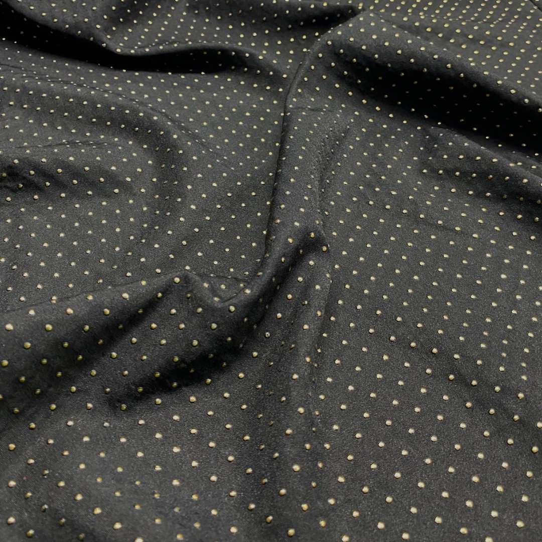 Black & Gold Spotted Fabric