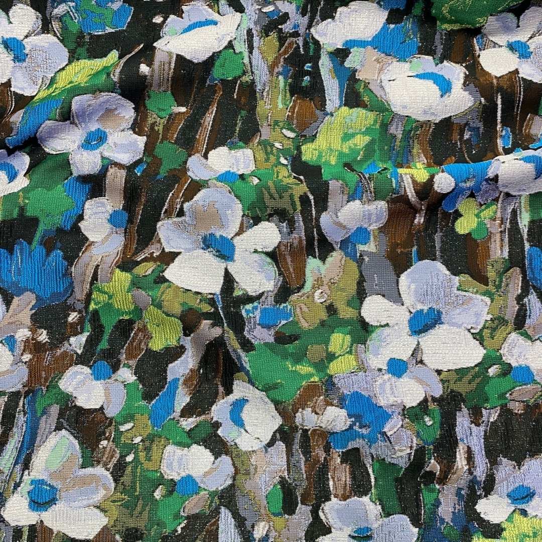 Floral Metal Brocade Fabric | Two Colours