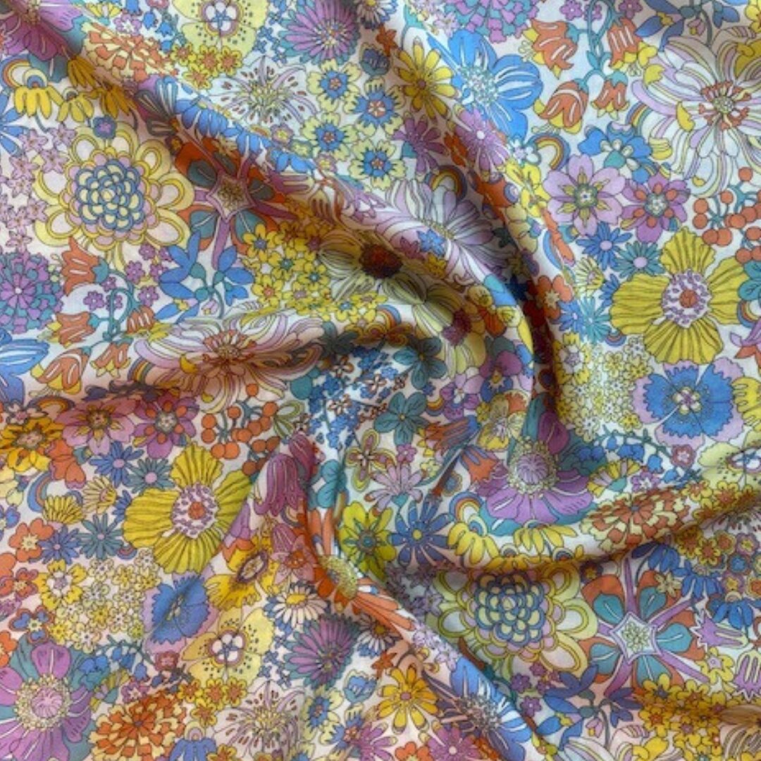 Rainbow Garden Pandora Viscose | 2 Colourways! | Liberty Fabrics