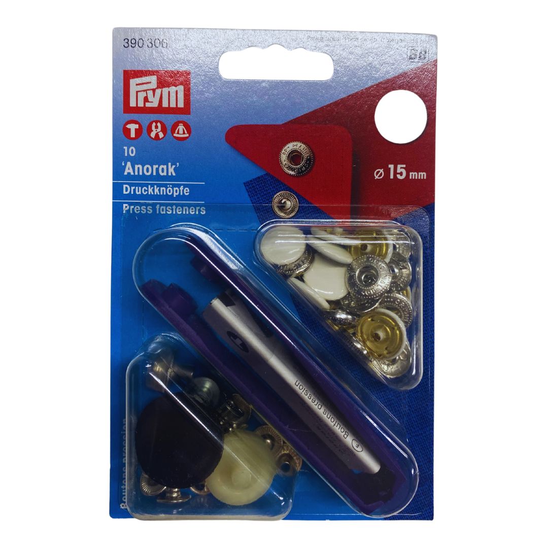 Anorak Press Fasteners 15mm | Multiple Colours | Prym