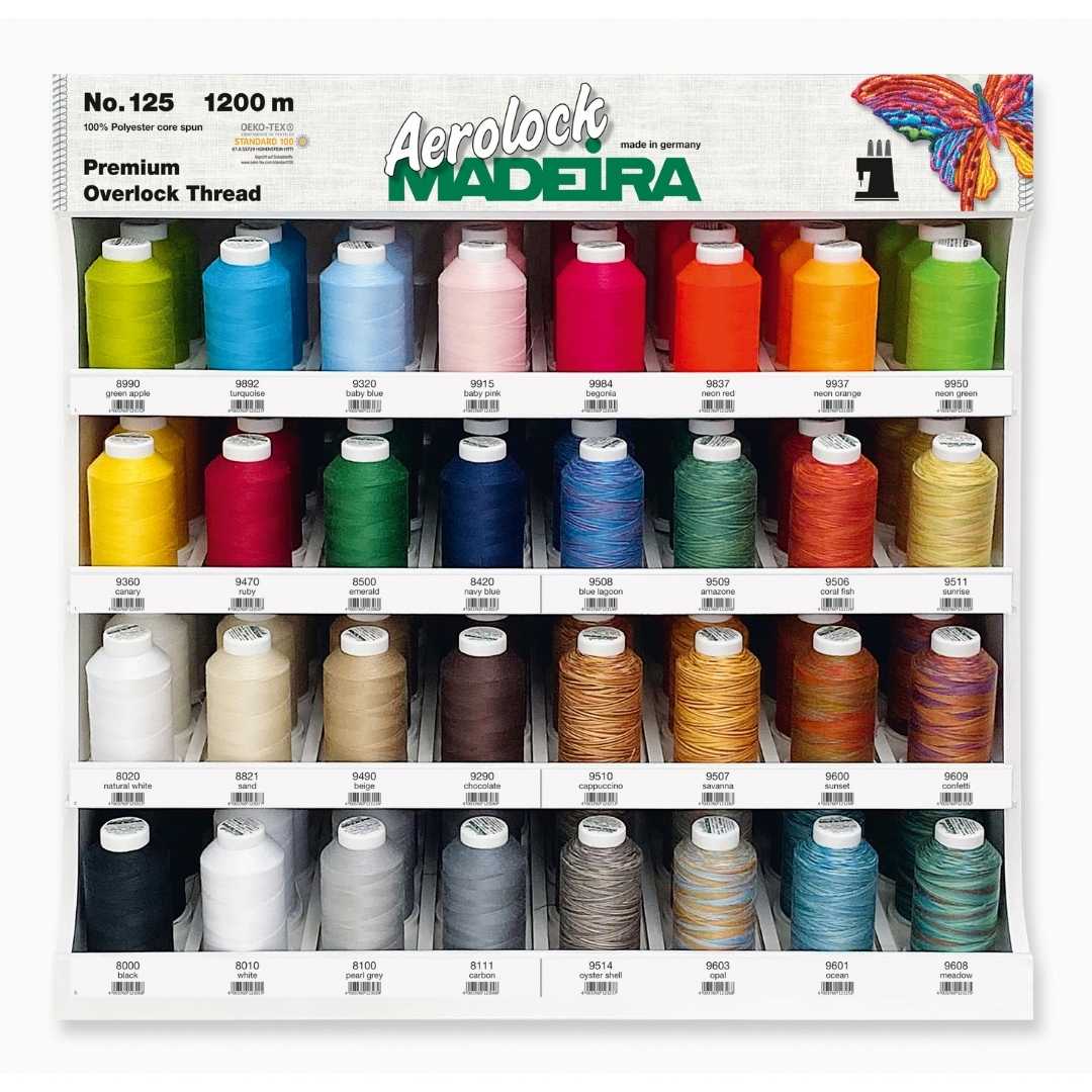 Madeira Overlock Thread | 1200m | Multiple Colours