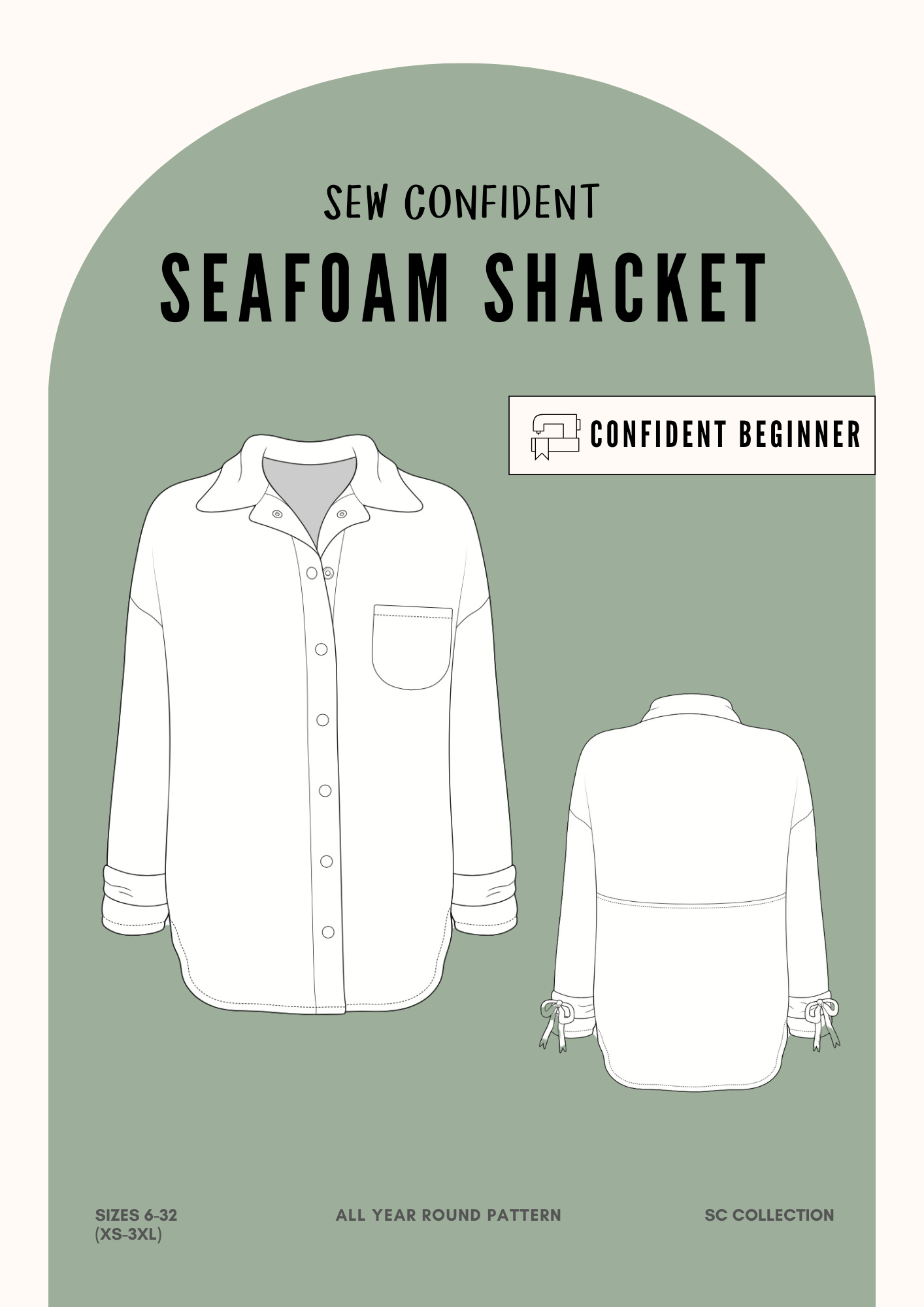 Open Front Shacket Pattern The Seafoam Shacket Pattern - Sew Confident