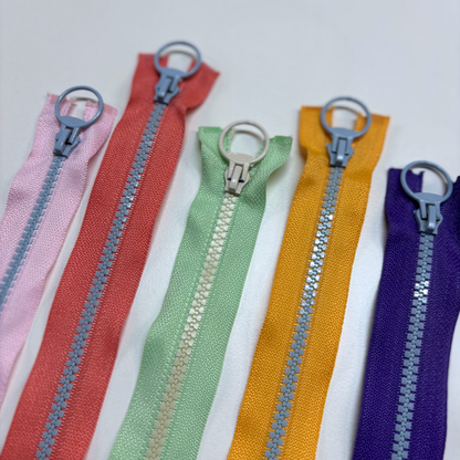 Coloured Chunky Zips | 5 Different colours