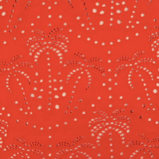 Palm Tree Cotton Broderie Anglaise | 2 Colours