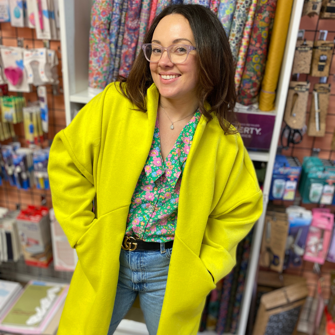 Jenny in yellow wool mix nova coat