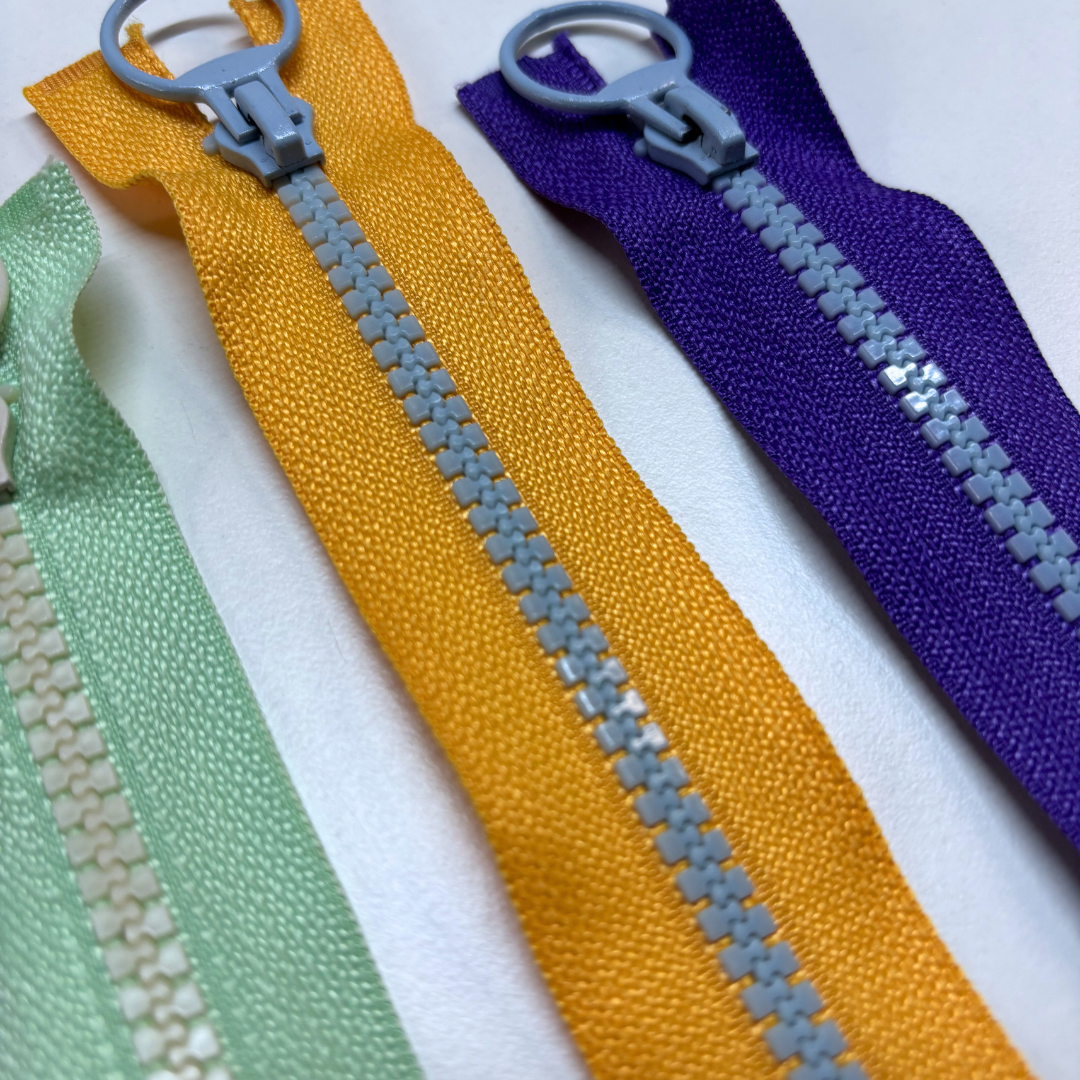 Coloured Chunky Zips | 5 Different colours