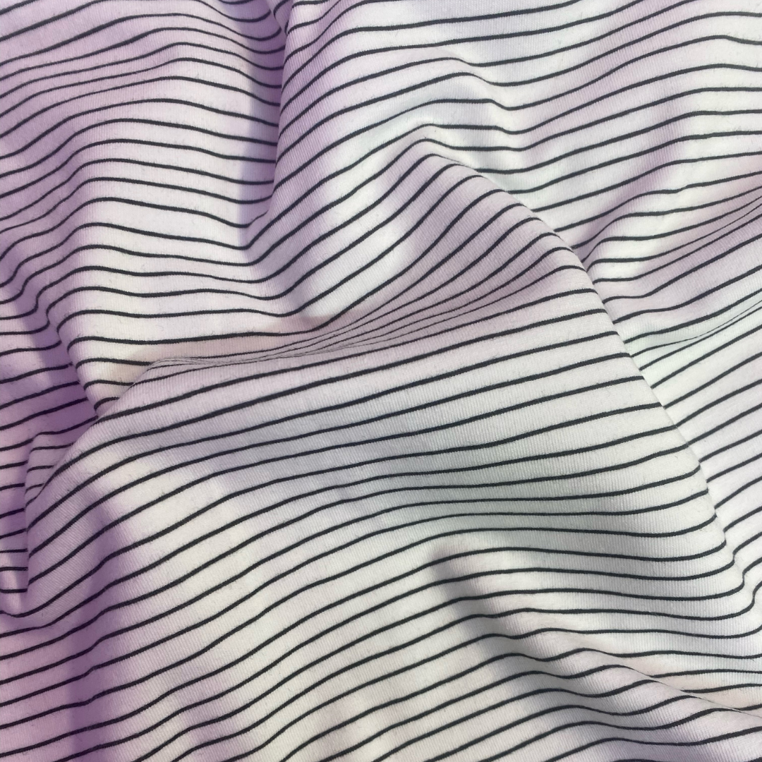 Striped Jersey Cotton Remnants | Multiple Lengths