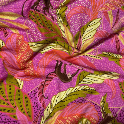 Monkey Tropics Cotton & Viscose Seersucker | Fabric Godmother