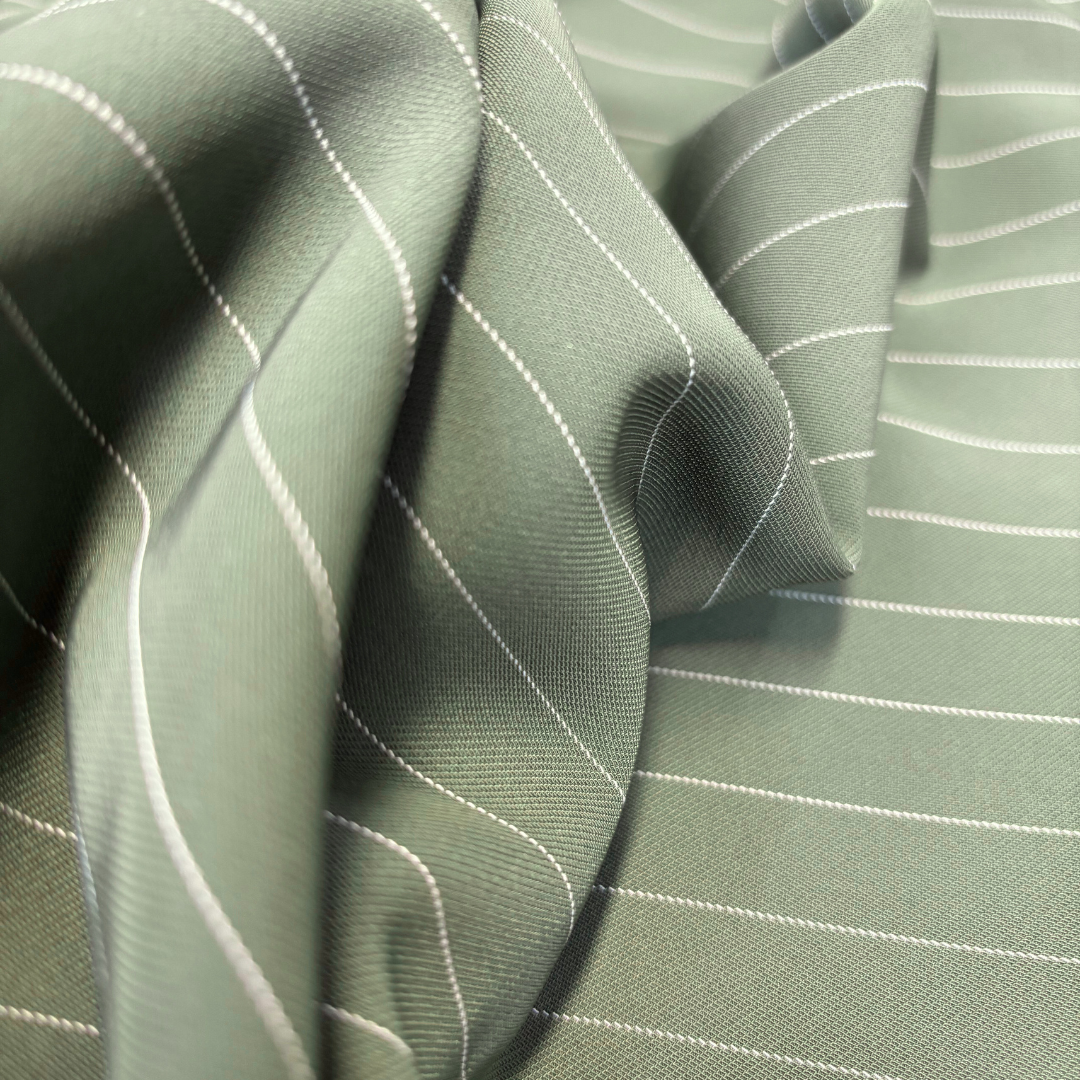 Khaki Pinstripe Suiting | 2 colours