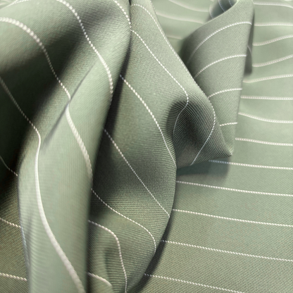 Khaki Pinstripe Suiting | 2 colours