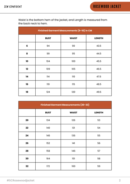 Sew Confident Rosewood Jacket Pattern