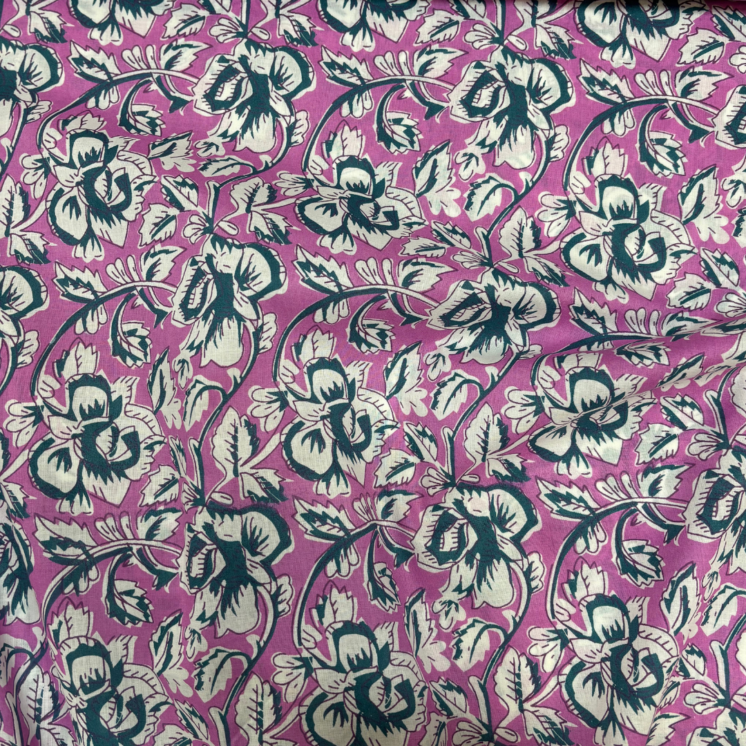 Block Printed Cotton Floral