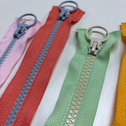 Coloured Chunky Zips | 5 Different colours