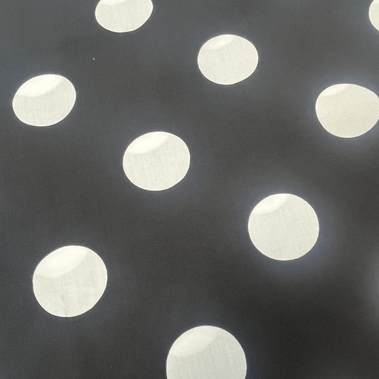 Black & White Viscose Polka Dot