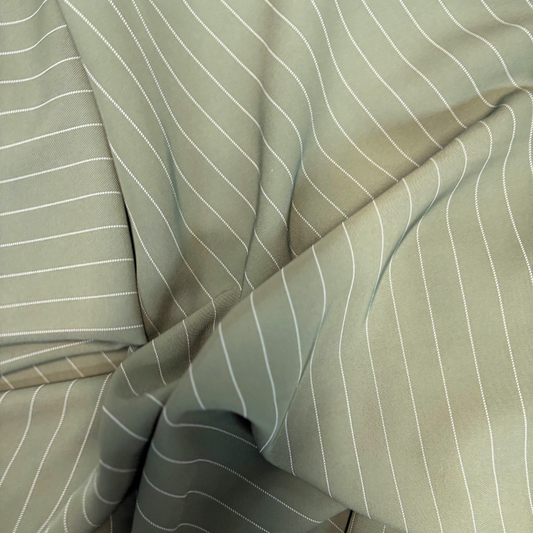 Khaki Pinstripe Suiting | 2 colours