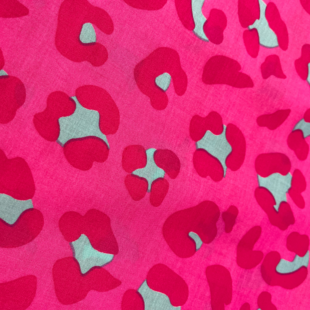 Fuschia Leopard Cotton Voile
