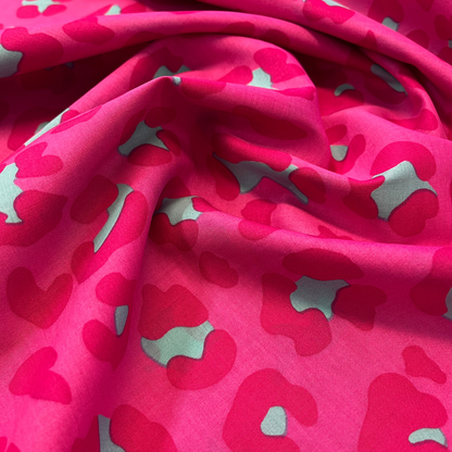 Fuschia Leopard Cotton Voile