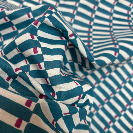 Block Printed Geometric Cotton