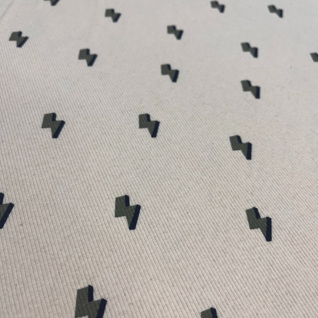 Lightning Print Rib Jersey 90cm remnant