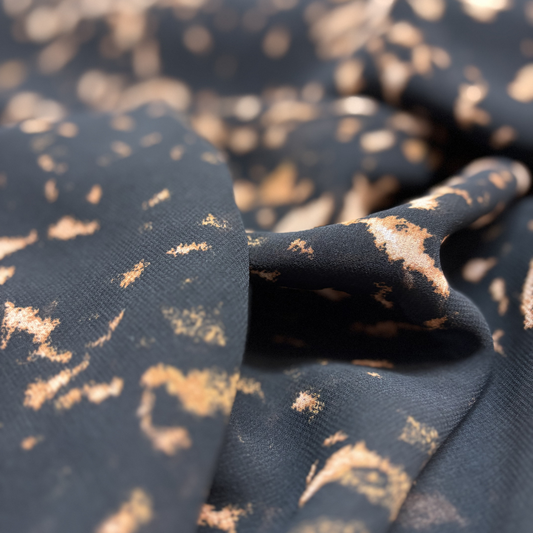 Black Brown Chiffon
