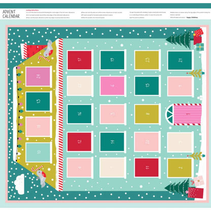 'Advent House' by Wendy Kendall | Quilted Advent Calendar Panel