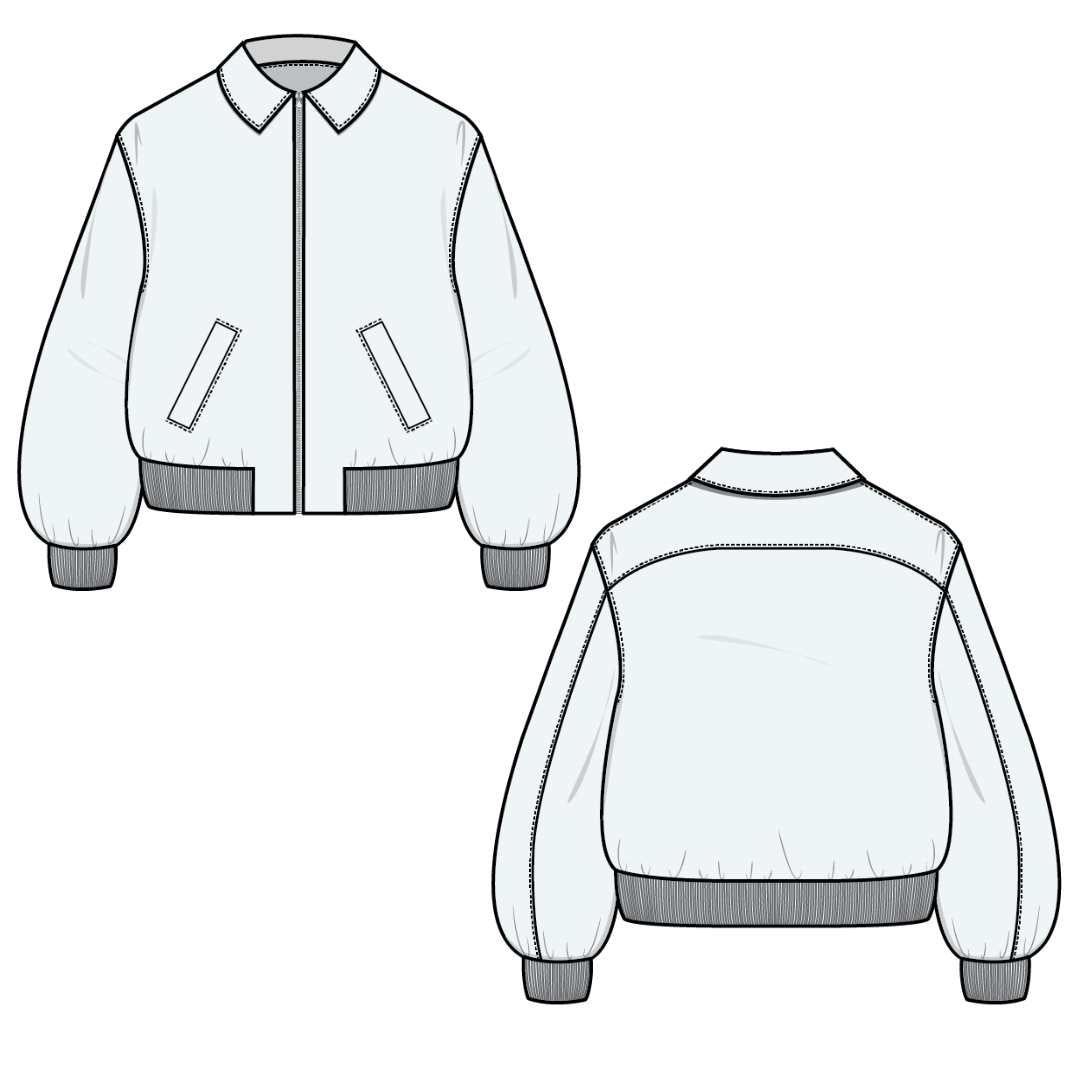 PUFF AND PENCIL - Bomber Jacket PDF Pattern