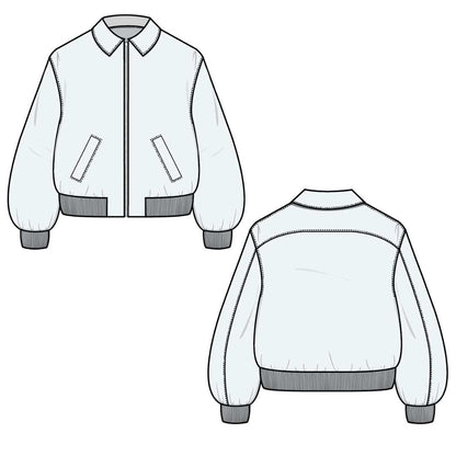 PUFF AND PENCIL - Bomber Jacket PDF Pattern