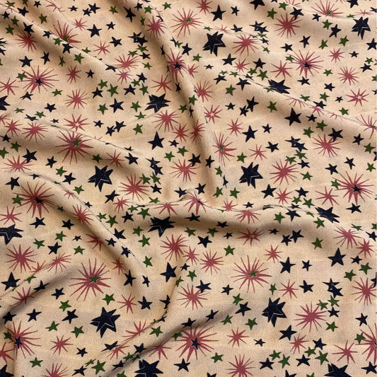 Cosmos Star Print Viscose Crepe | Fabric Godmother
