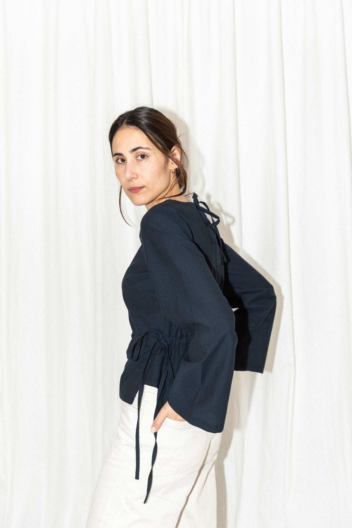 PUFF AND PENCIL | Tie Waist Blouse x Cone Sleeve PDF Pattern Bundle