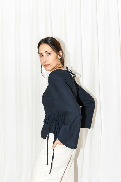 PUFF AND PENCIL | Tie Waist Blouse x Cone Sleeve PDF Pattern Bundle