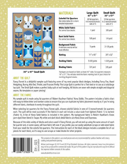 Elizabeth Hartman | Fancy Forest Quilting Pattern