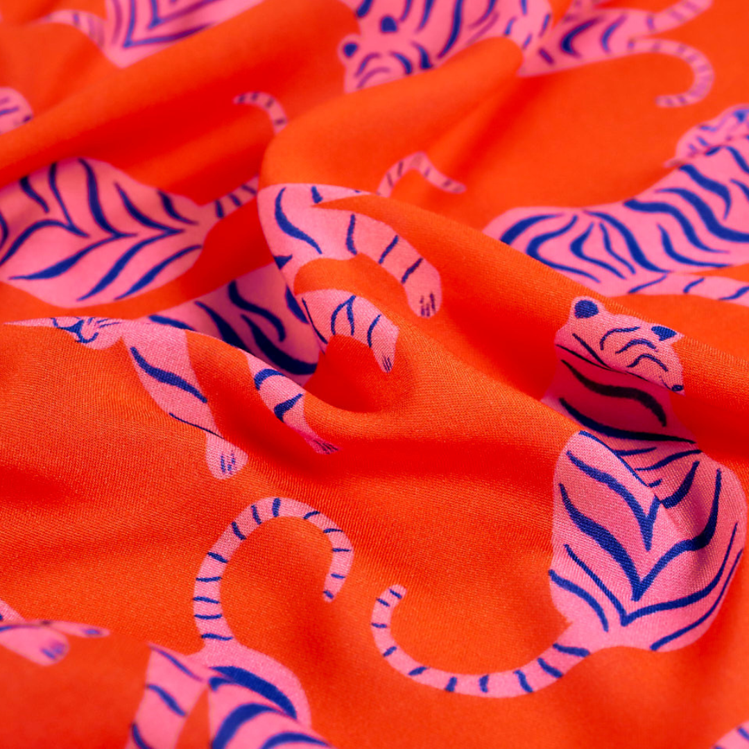 Milo Tiger Viscose | Fabric Godmother