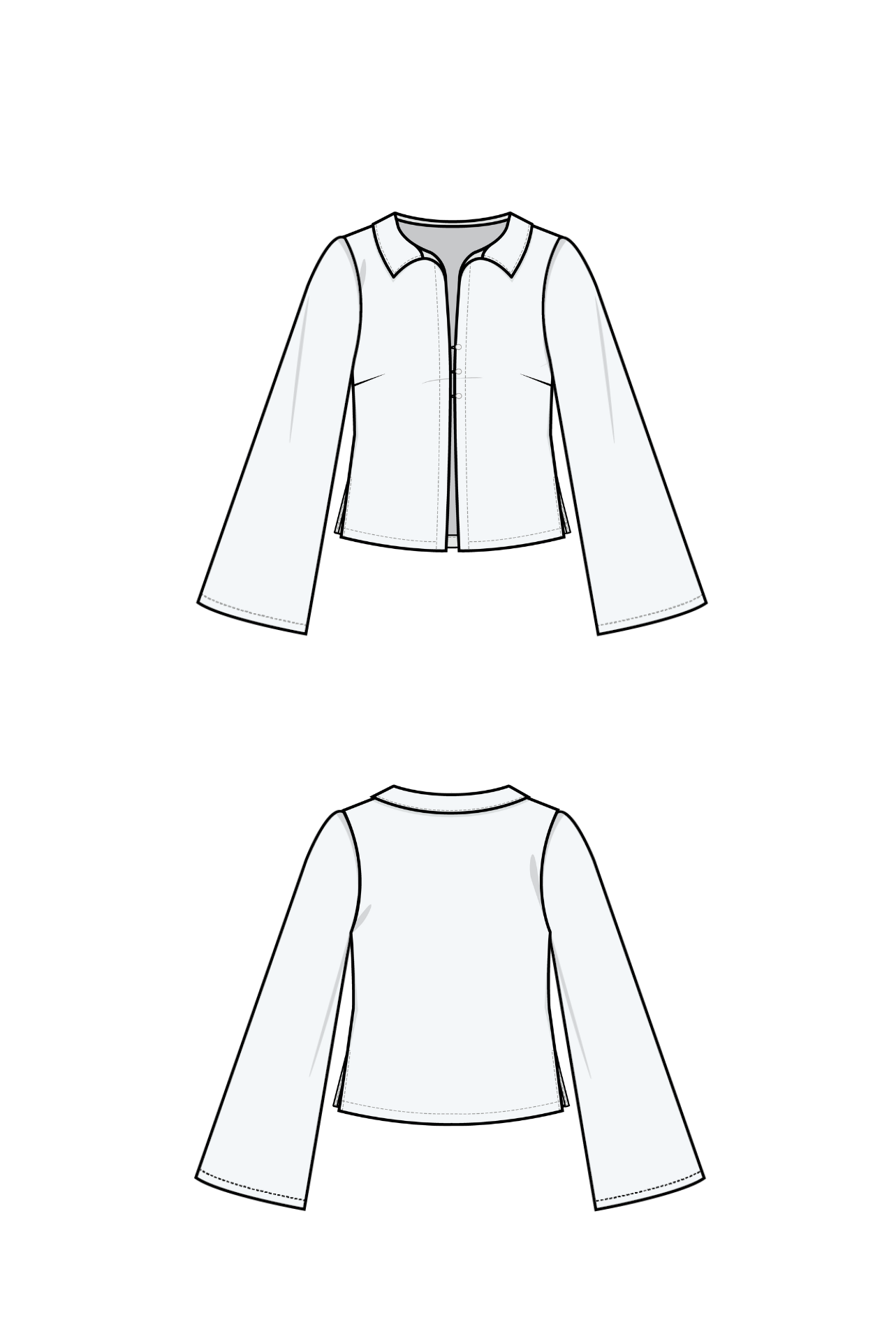 PUFF AND PENCIL | Collared Blouse and Cone Sleeve PDF Pattern Bundle
