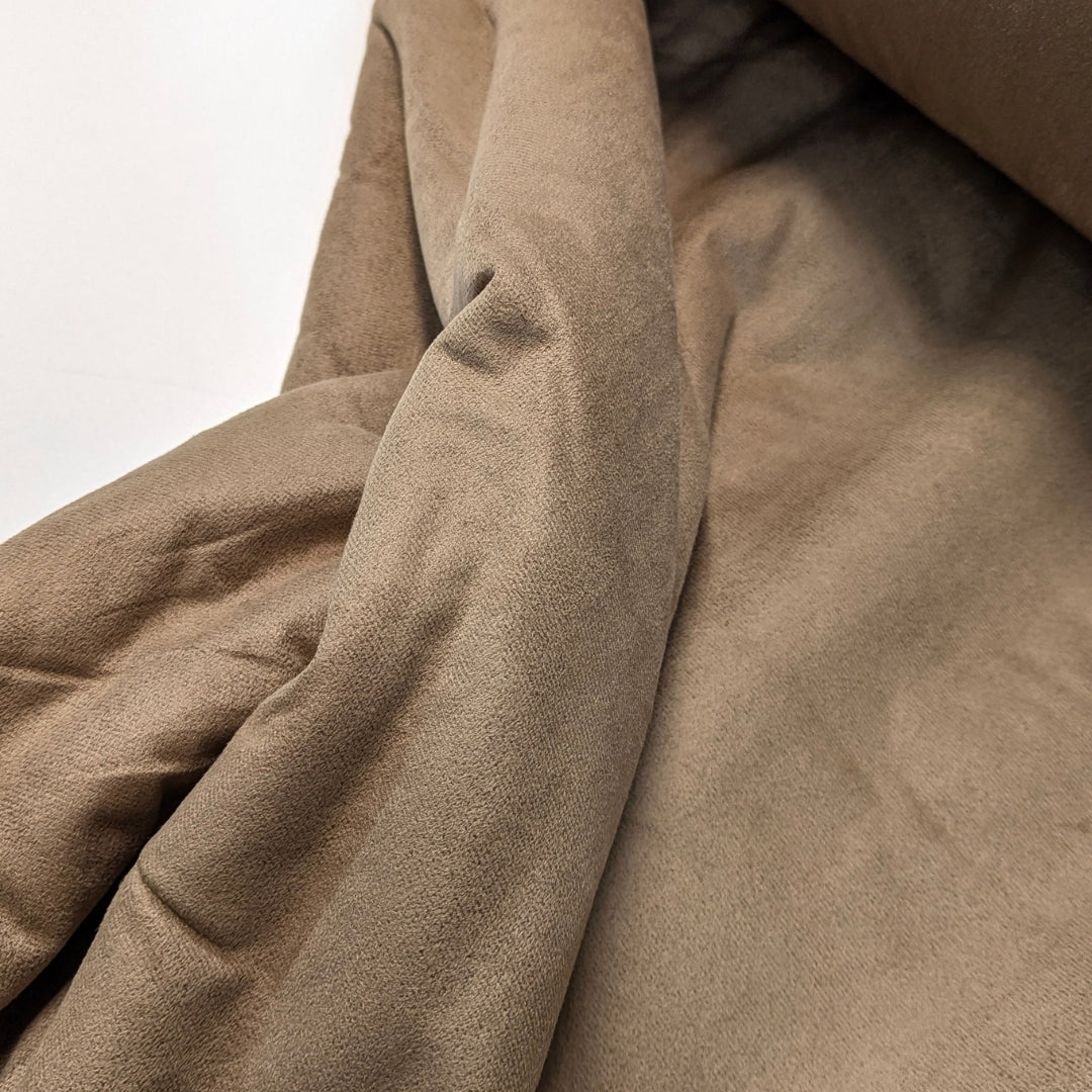 Light Brown Teddy Backed Suedette