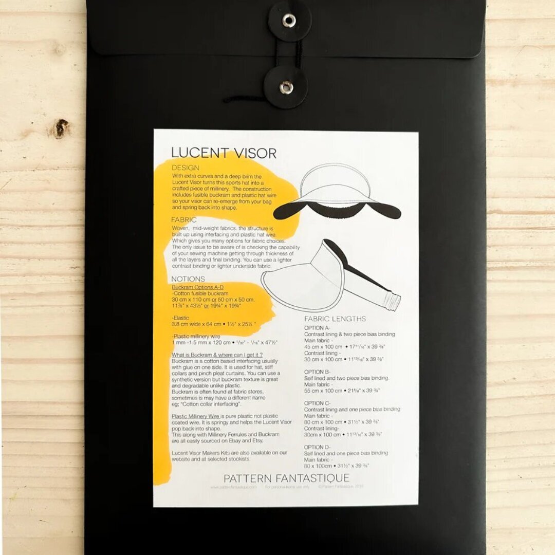 Pattern Fantastique | Lucent Visor Paper Pattern