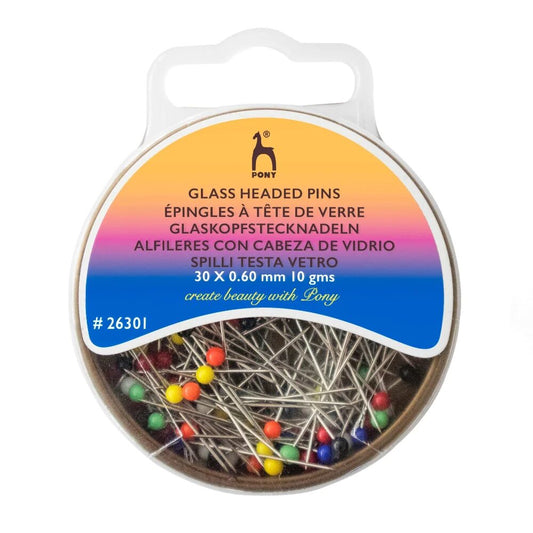 Glass Headed Pins | Pony