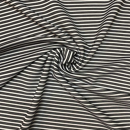 Textured Stripe Ponte Roma | Deadstock