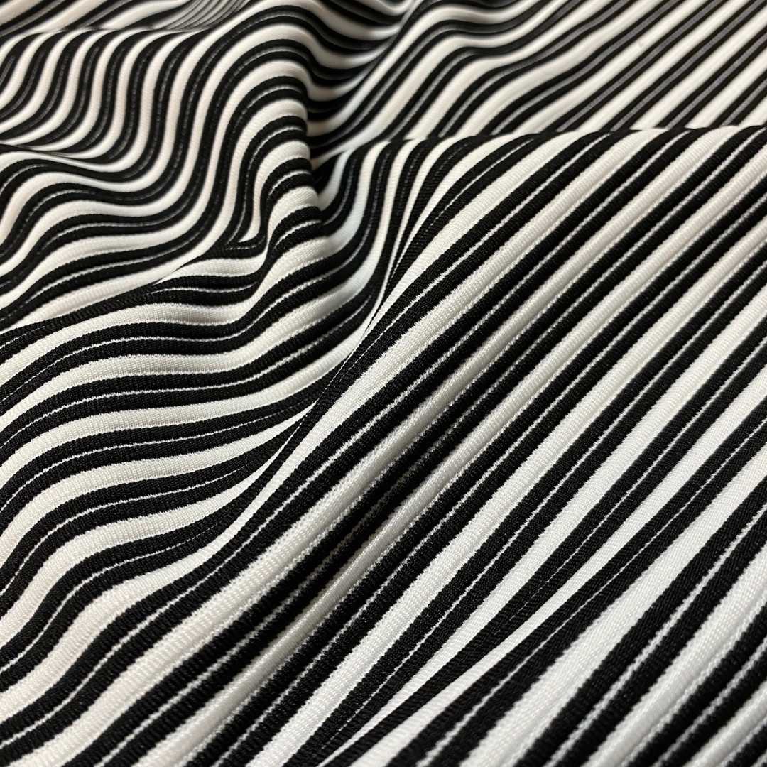 Textured Stripe Ponte Roma | Deadstock