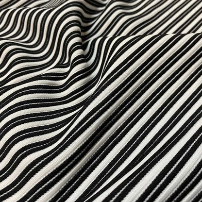 Textured Stripe Ponte Roma | Deadstock